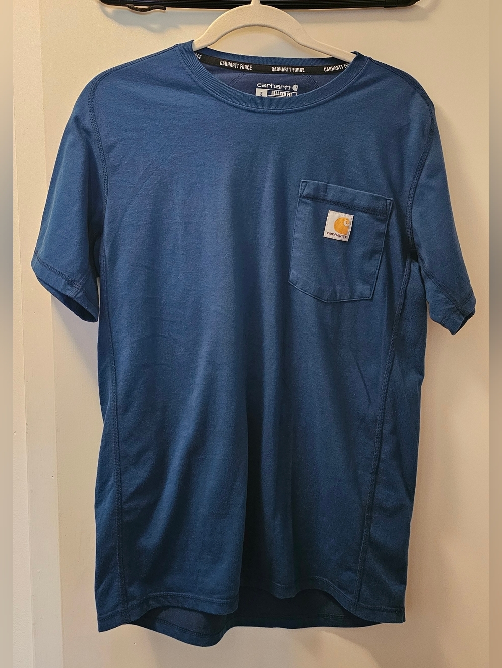 Carhartt Men's Blue Force Pocket Short-Sleeve Crew T-Shirt - Size Small